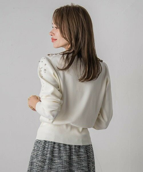 Viaggio Blu / ビアッジョブルー ニット・セーター | アシメパールビジューニット | 詳細3