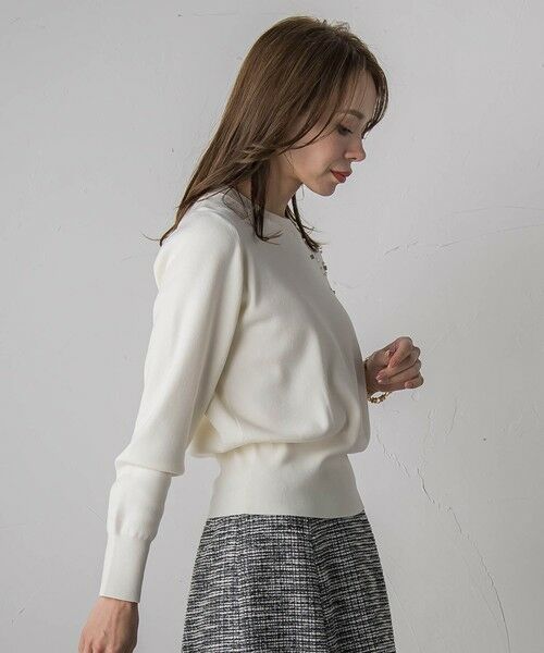 Viaggio Blu / ビアッジョブルー ニット・セーター | アシメパールビジューニット | 詳細4