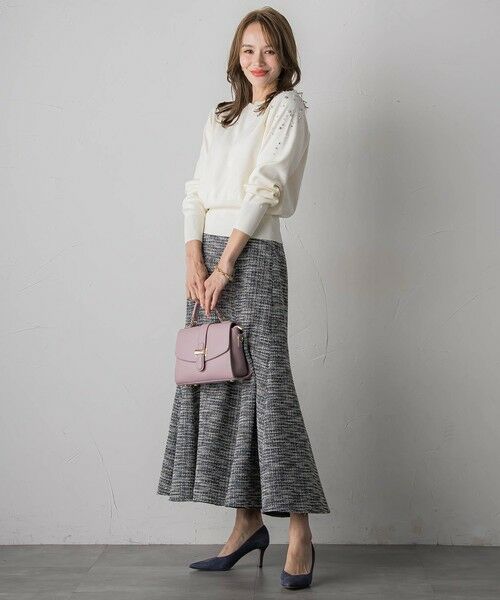 Viaggio Blu / ビアッジョブルー ニット・セーター | アシメパールビジューニット | 詳細5