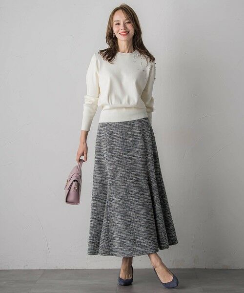 Viaggio Blu / ビアッジョブルー ニット・セーター | アシメパールビジューニット | 詳細7