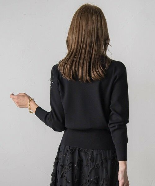 Viaggio Blu / ビアッジョブルー ニット・セーター | アシメパールビジューニット | 詳細12