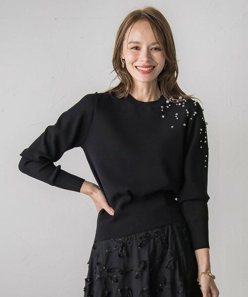 Viaggio Blu / ビアッジョブルー ニット・セーター | アシメパールビジューニット | 詳細13