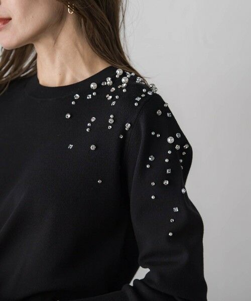 Viaggio Blu / ビアッジョブルー ニット・セーター | アシメパールビジューニット | 詳細14