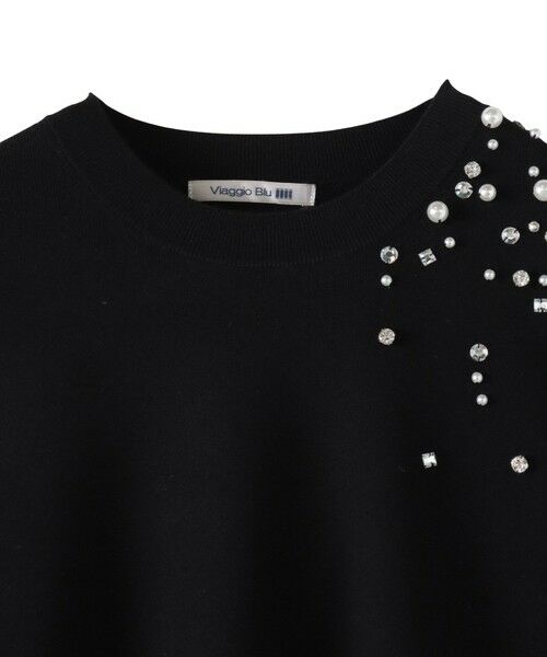 Viaggio Blu / ビアッジョブルー ニット・セーター | アシメパールビジューニット | 詳細22
