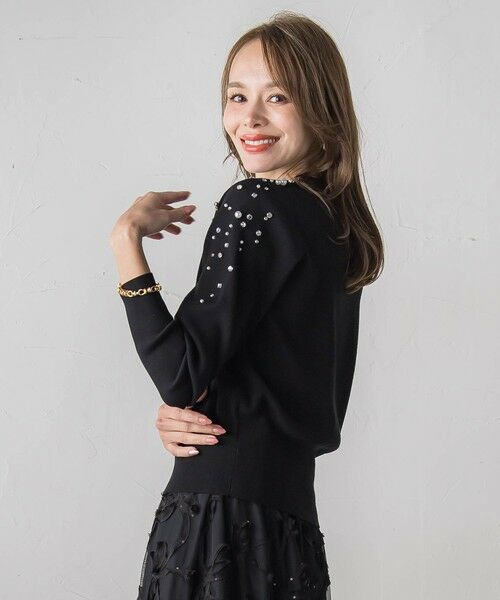 Viaggio Blu / ビアッジョブルー ニット・セーター | アシメパールビジューニット | 詳細11