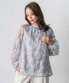Viaggio Blu / ビアッジョブルー シャツ・ブラウス | スパンコールテープチュールブラウス