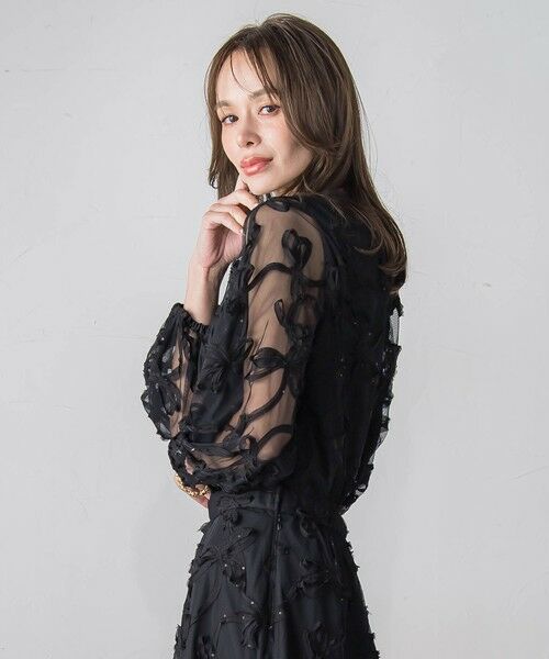 Viaggio Blu / ビアッジョブルー シャツ・ブラウス | スパンコールテープチュールブラウス | 詳細3