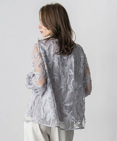 Viaggio Blu / ビアッジョブルー シャツ・ブラウス | スパンコールテープチュールブラウス | 詳細16