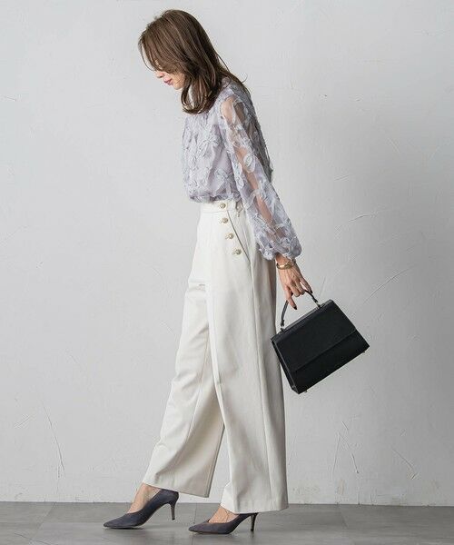 Viaggio Blu / ビアッジョブルー シャツ・ブラウス | スパンコールテープチュールブラウス | 詳細19