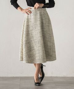 Viaggio Blu / ビアッジョブルー ミニ・ひざ丈スカート | モノトーンツイードスカート