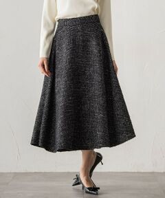 Viaggio Blu / ビアッジョブルー ミニ・ひざ丈スカート | モノトーンツイードスカート