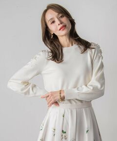 Viaggio Blu / ビアッジョブルー ニット・セーター | ショルダービジューニット