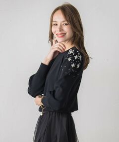 Viaggio Blu / ビアッジョブルー ニット・セーター | ショルダービジューニット