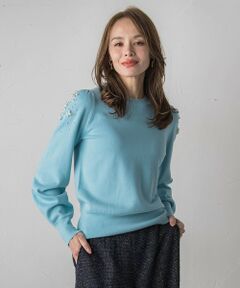 Viaggio Blu / ビアッジョブルー ニット・セーター | ショルダービジューニット