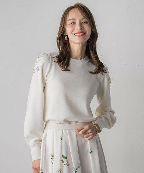 Viaggio Blu / ビアッジョブルー ニット・セーター | ショルダービジューニット | 詳細1