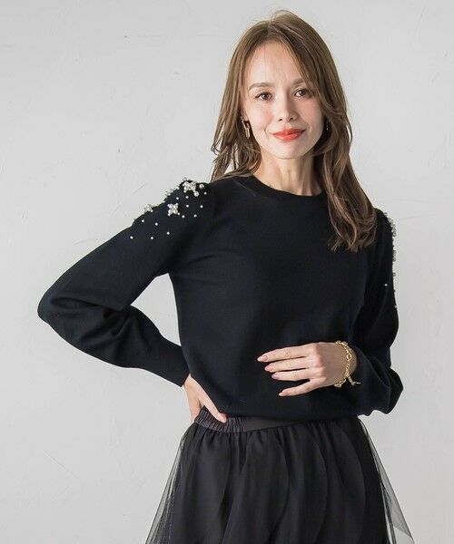 Viaggio Blu / ビアッジョブルー ニット・セーター | ショルダービジューニット | 詳細10