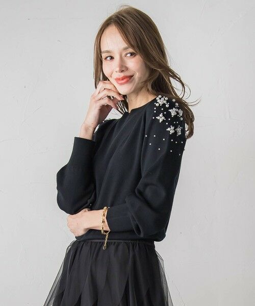 Viaggio Blu / ビアッジョブルー ニット・セーター | ショルダービジューニット | 詳細8