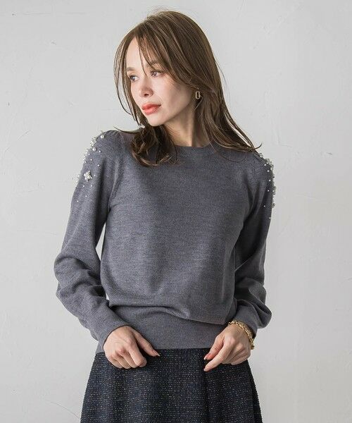 Viaggio Blu / ビアッジョブルー ニット・セーター | ショルダービジューニット | 詳細15