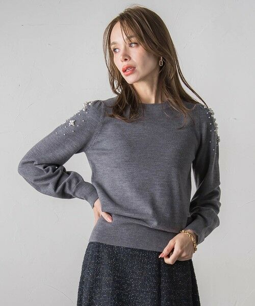 Viaggio Blu / ビアッジョブルー ニット・セーター | ショルダービジューニット | 詳細16