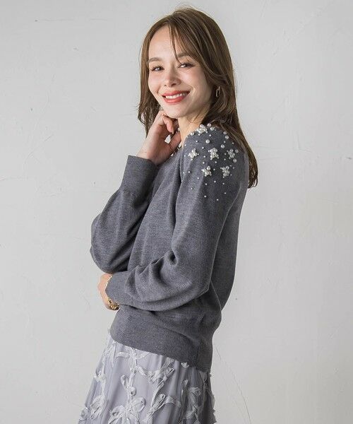 Viaggio Blu / ビアッジョブルー ニット・セーター | ショルダービジューニット | 詳細21