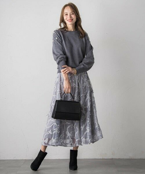 Viaggio Blu / ビアッジョブルー ニット・セーター | ショルダービジューニット | 詳細24