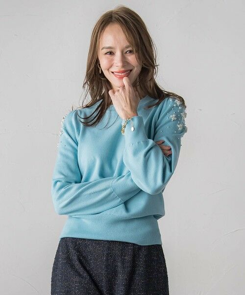 Viaggio Blu / ビアッジョブルー ニット・セーター | ショルダービジューニット | 詳細28