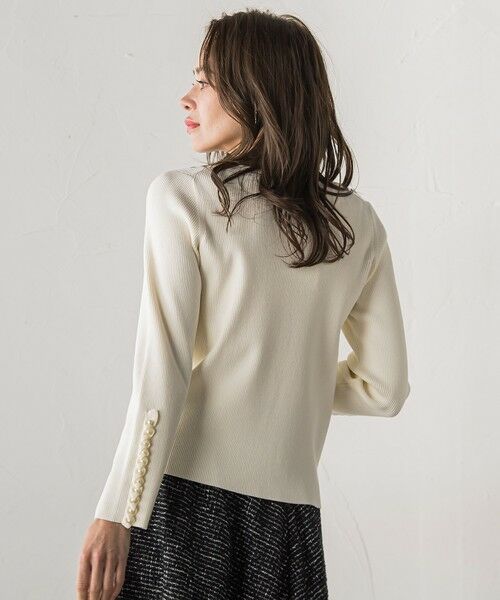 Viaggio Blu / ビアッジョブルー ニット・セーター | 袖フリルパールリブニット | 詳細3