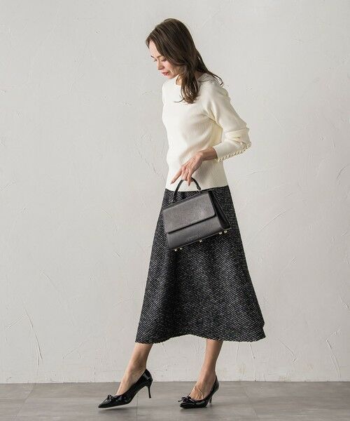 Viaggio Blu / ビアッジョブルー ニット・セーター | 袖フリルパールリブニット | 詳細4