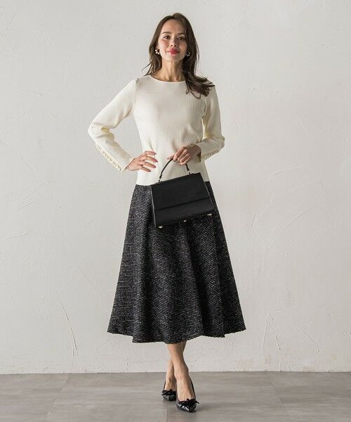 Viaggio Blu / ビアッジョブルー ニット・セーター | 袖フリルパールリブニット | 詳細5