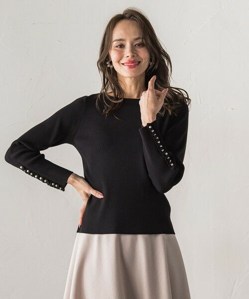 Viaggio Blu / ビアッジョブルー ニット・セーター | 袖フリルパールリブニット | 詳細7