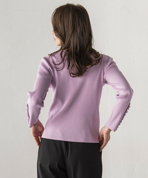 Viaggio Blu / ビアッジョブルー ニット・セーター | 袖フリルパールリブニット | 詳細12