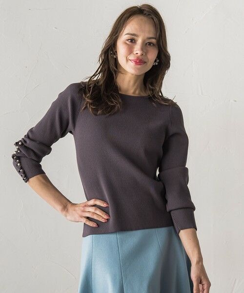 Viaggio Blu / ビアッジョブルー ニット・セーター | 袖フリルパールリブニット | 詳細16