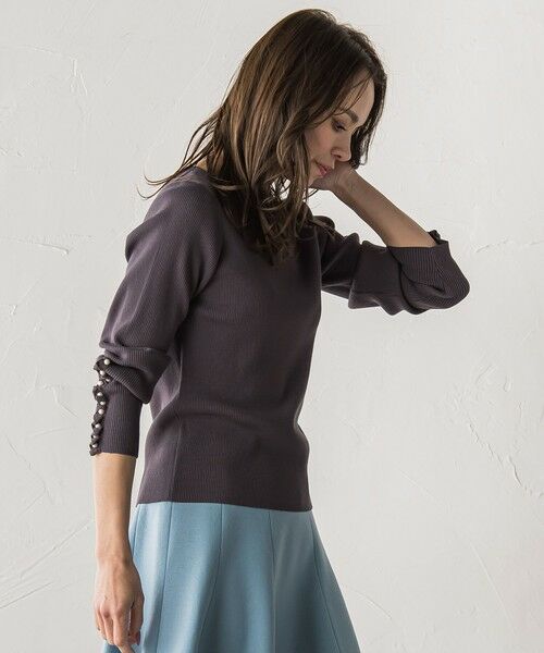 Viaggio Blu / ビアッジョブルー ニット・セーター | 袖フリルパールリブニット | 詳細19