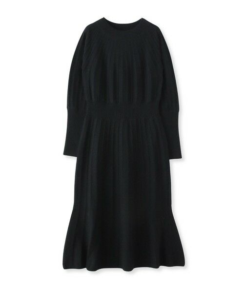 Viaggio Blu / ビアッジョブルー ロング・マキシ丈ワンピース | ニットワンピース（ブラック）