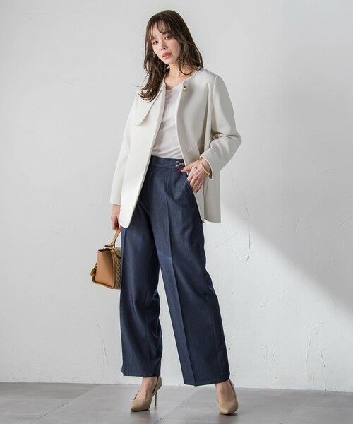 Viaggio Blu / ビアッジョブルー ダッフルコート | ノーカラーハーフコート | 詳細4