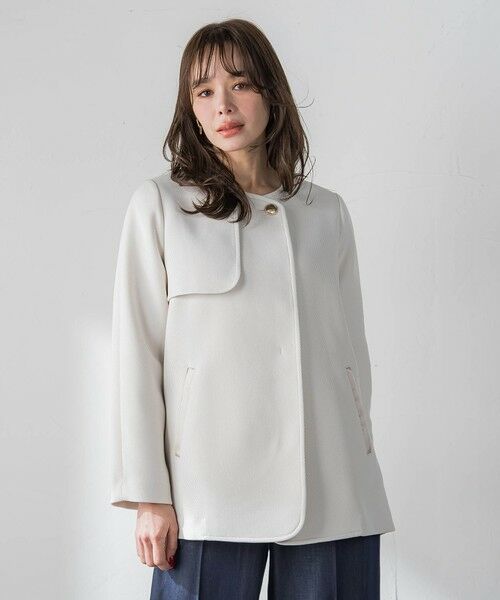 Viaggio Blu / ビアッジョブルー ダッフルコート | ノーカラーハーフコート | 詳細9