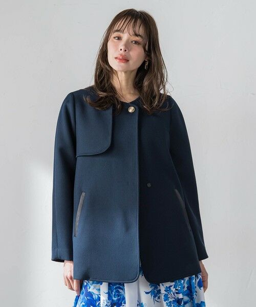 Viaggio Blu / ビアッジョブルー ダッフルコート | ノーカラーハーフコート | 詳細20