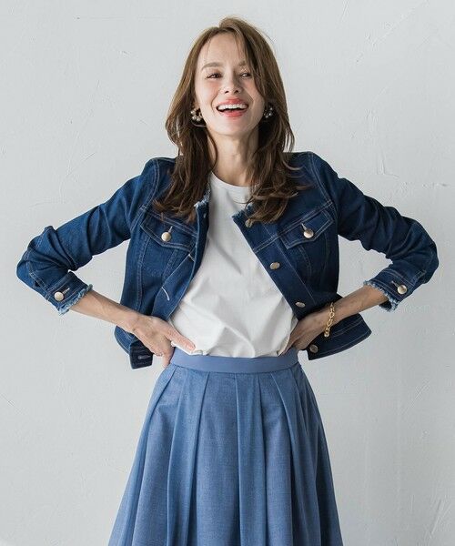 Viaggio Blu / ビアッジョブルー テーラードジャケット | ストレッチデニムGジャン | 詳細4