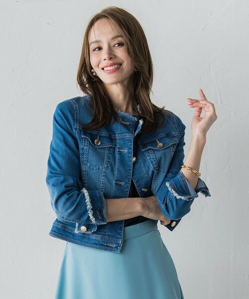 Viaggio Blu / ビアッジョブルー テーラードジャケット | ストレッチデニムGジャン（ブルー）