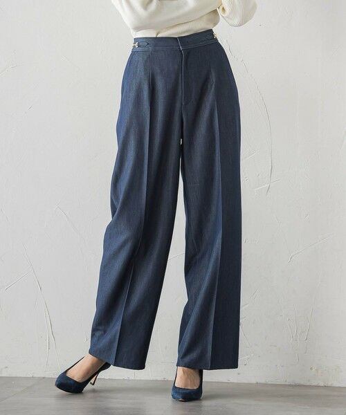 Viaggio Blu / ビアッジョブルー デニムパンツ | オーロララメデニムパンツ（ネイビー）