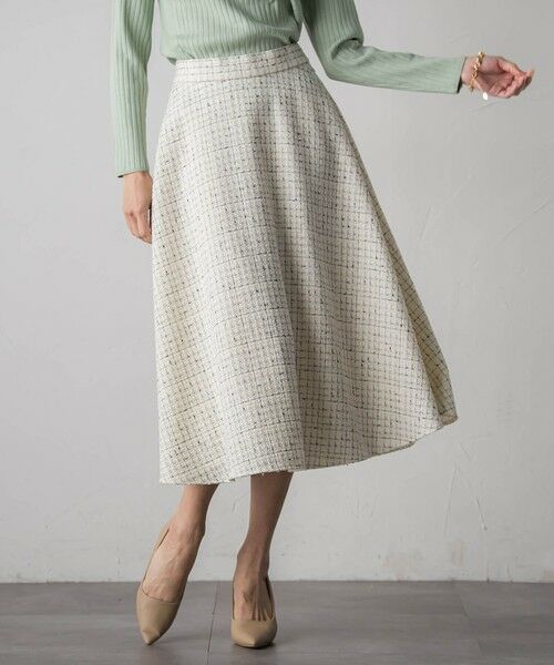 Viaggio Blu / ビアッジョブルー ミニ・ひざ丈スカート | ツイードフレアスカート | 詳細1