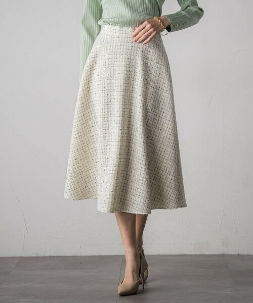 Viaggio Blu / ビアッジョブルー ミニ・ひざ丈スカート | ツイードフレアスカート | 詳細2