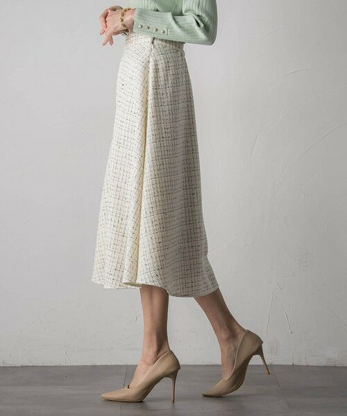 Viaggio Blu / ビアッジョブルー ミニ・ひざ丈スカート | ツイードフレアスカート | 詳細3