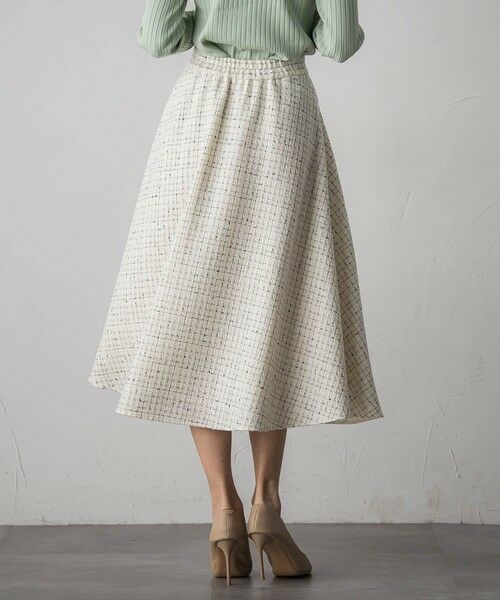 Viaggio Blu / ビアッジョブルー ミニ・ひざ丈スカート | ツイードフレアスカート | 詳細4