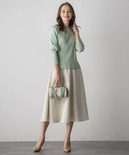 Viaggio Blu / ビアッジョブルー ミニ・ひざ丈スカート | ツイードフレアスカート | 詳細5