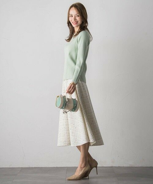 Viaggio Blu / ビアッジョブルー ミニ・ひざ丈スカート | ツイードフレアスカート | 詳細8