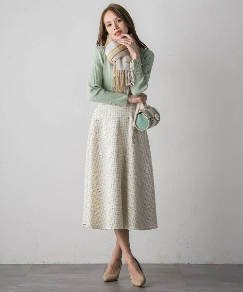 Viaggio Blu / ビアッジョブルー ミニ・ひざ丈スカート | ツイードフレアスカート | 詳細9