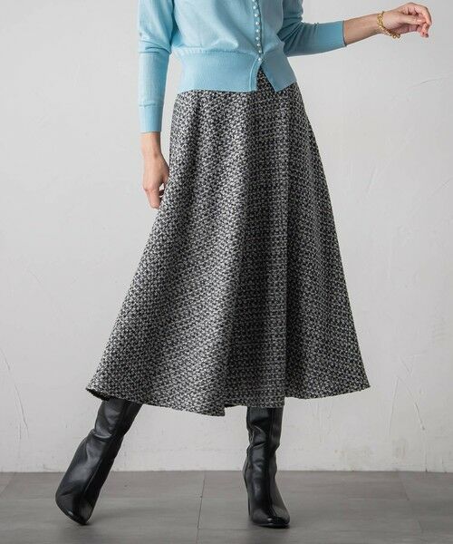 Viaggio Blu / ビアッジョブルー ミニ・ひざ丈スカート | ツイードフレアスカート | 詳細12