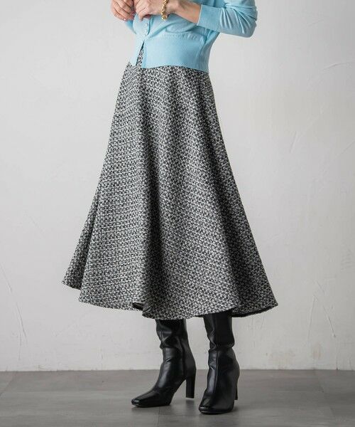 Viaggio Blu / ビアッジョブルー ミニ・ひざ丈スカート | ツイードフレアスカート | 詳細13