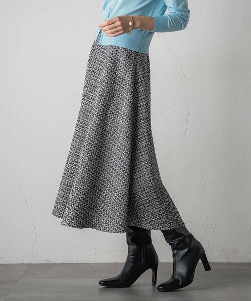 Viaggio Blu / ビアッジョブルー ミニ・ひざ丈スカート | ツイードフレアスカート | 詳細14